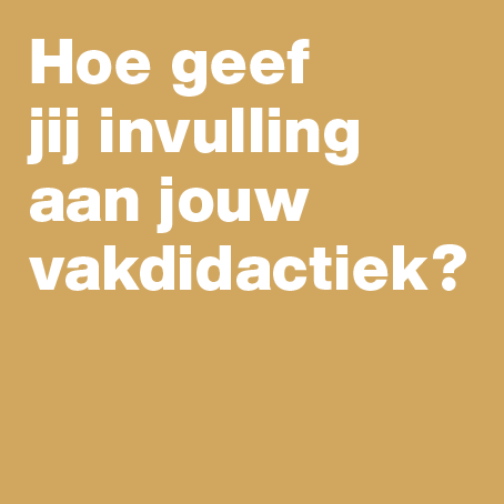 Mijn vakdidactiek door Geeke Bruin-Muurling