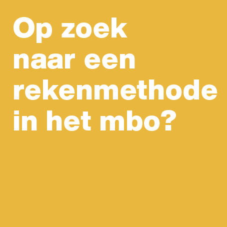 Kennismaken met Logisch Rekenen MBO